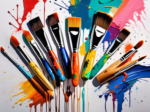 An array of vibrant paintbrushes