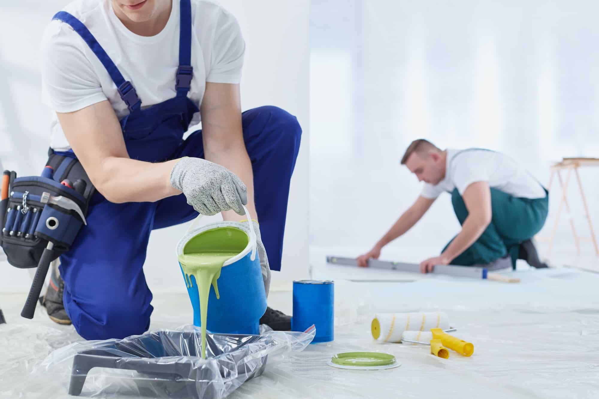 Professional painters refreshing a Columbus home